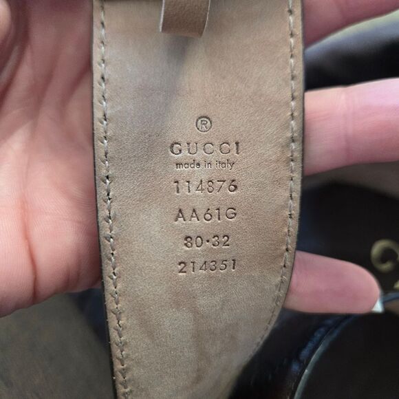 Gucci Guccissima Interlocking G Brown Belt size 30 32 main image 5